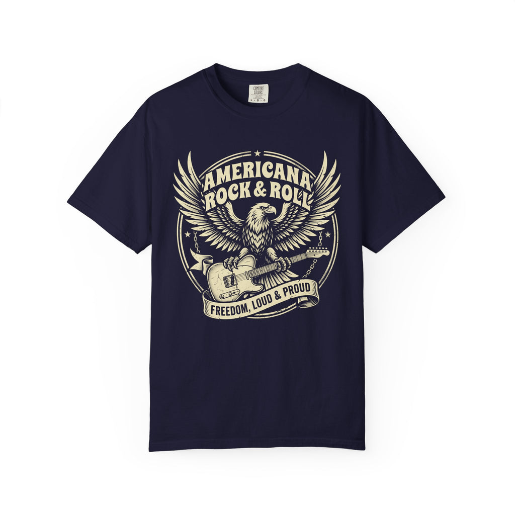 Americana Rock & Roll Eagle T-Shirt — "Freedom, Loud & Proud"