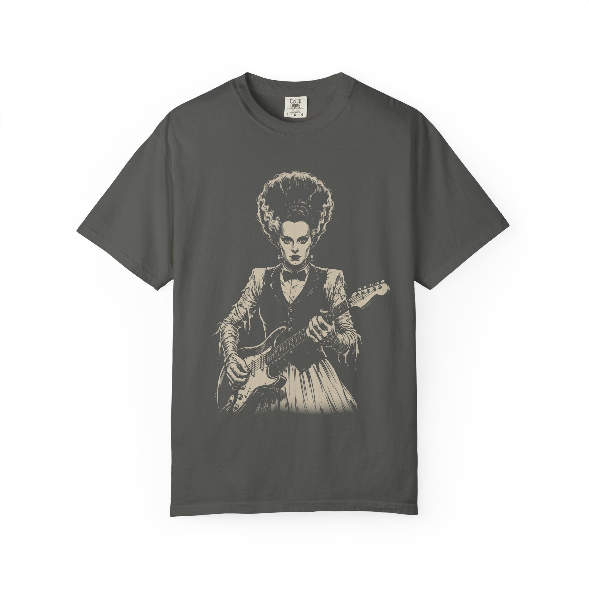 Retro Bride of Frankenstein Guitar Tee