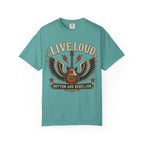 Live Loud Guitar T‑Shirt — "Live Loud: Rhythm and Rebellion" Rock Music Tee