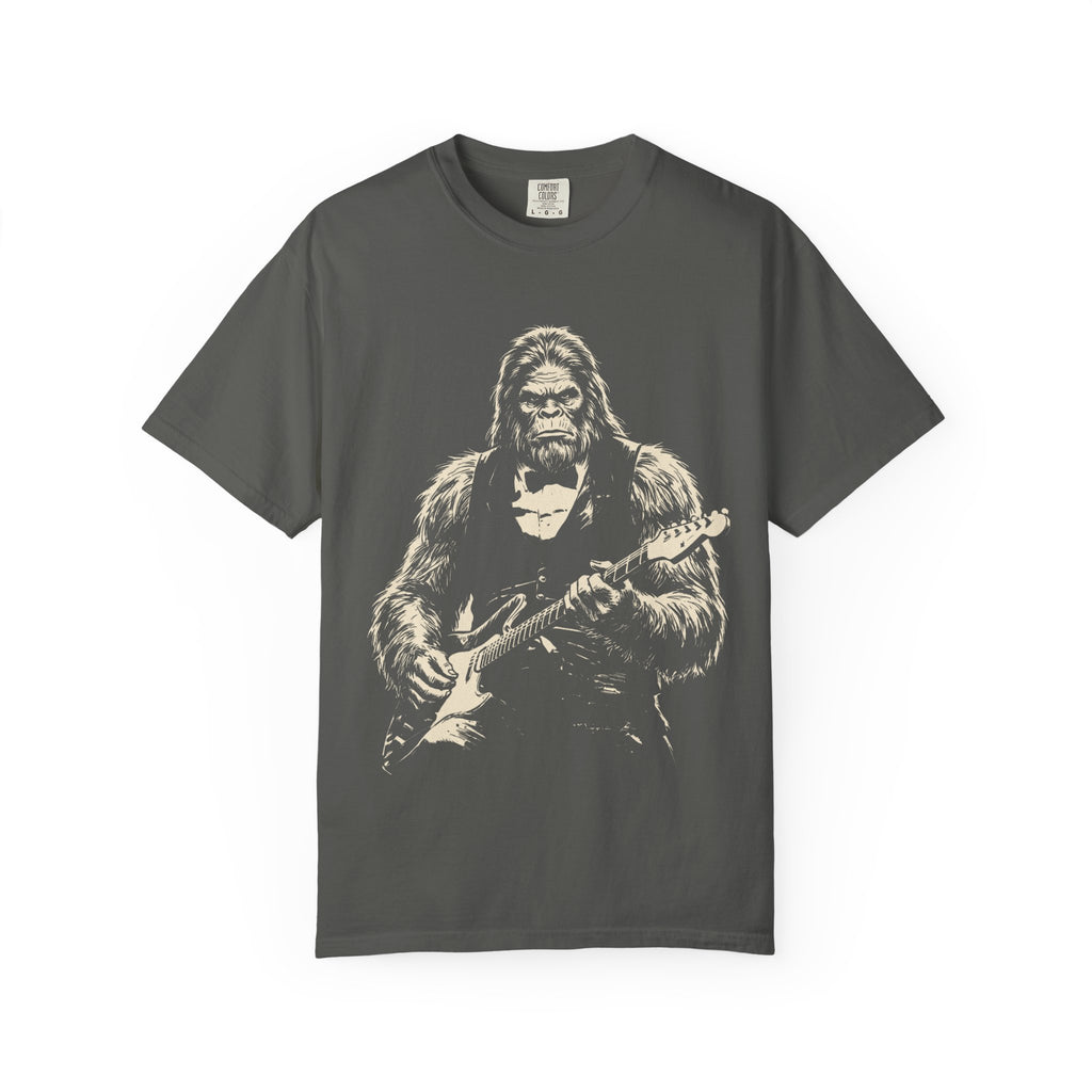 Sasquatch Guitar T-Shirt — Vintage Rock Bigfoot Graphic Tee