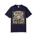 American Thunder Motorcycle T-Shirt — "Born Loud • Built Free" Vintage Biker Tee