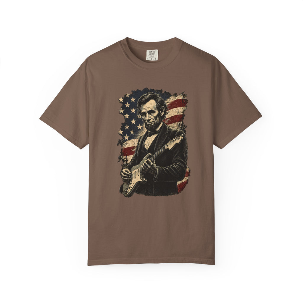 Vintage Abe Lincoln Guitar Tee — Patriotic Americana T-Shirt