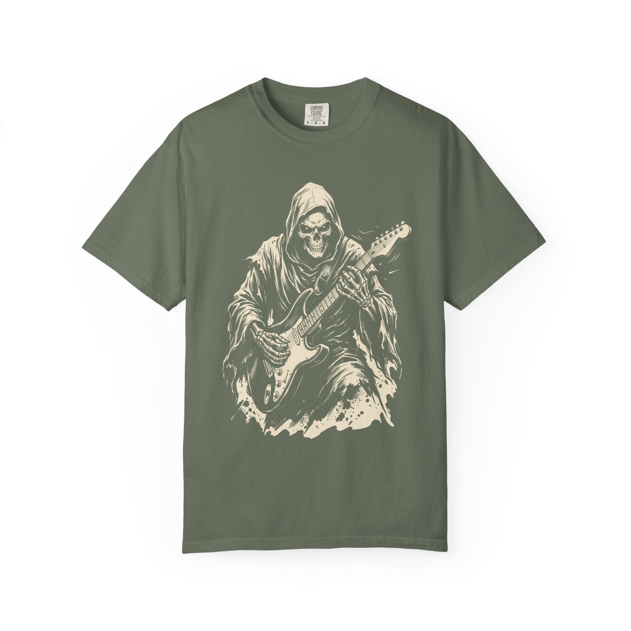 Copy of Guitar-Playing French Bulldog T-Shirt – Vintage Rock Music Tee