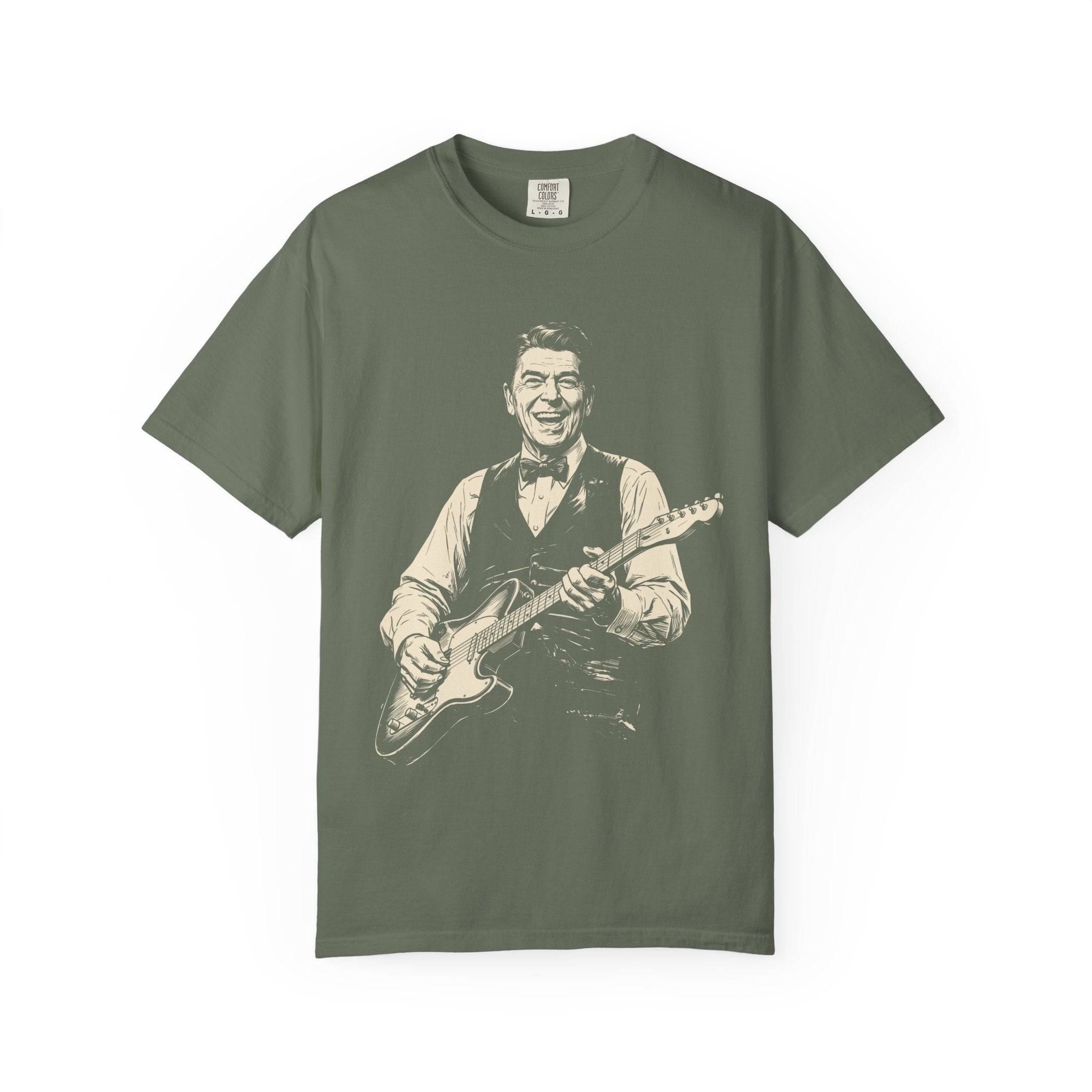 Vintage Guitarist T-Shirt — Retro Musician Portrait Tee