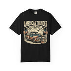 American Thunder Vintage Truck T-Shirt — "Born Loud • Built Free" Patriotic Pickup Tee