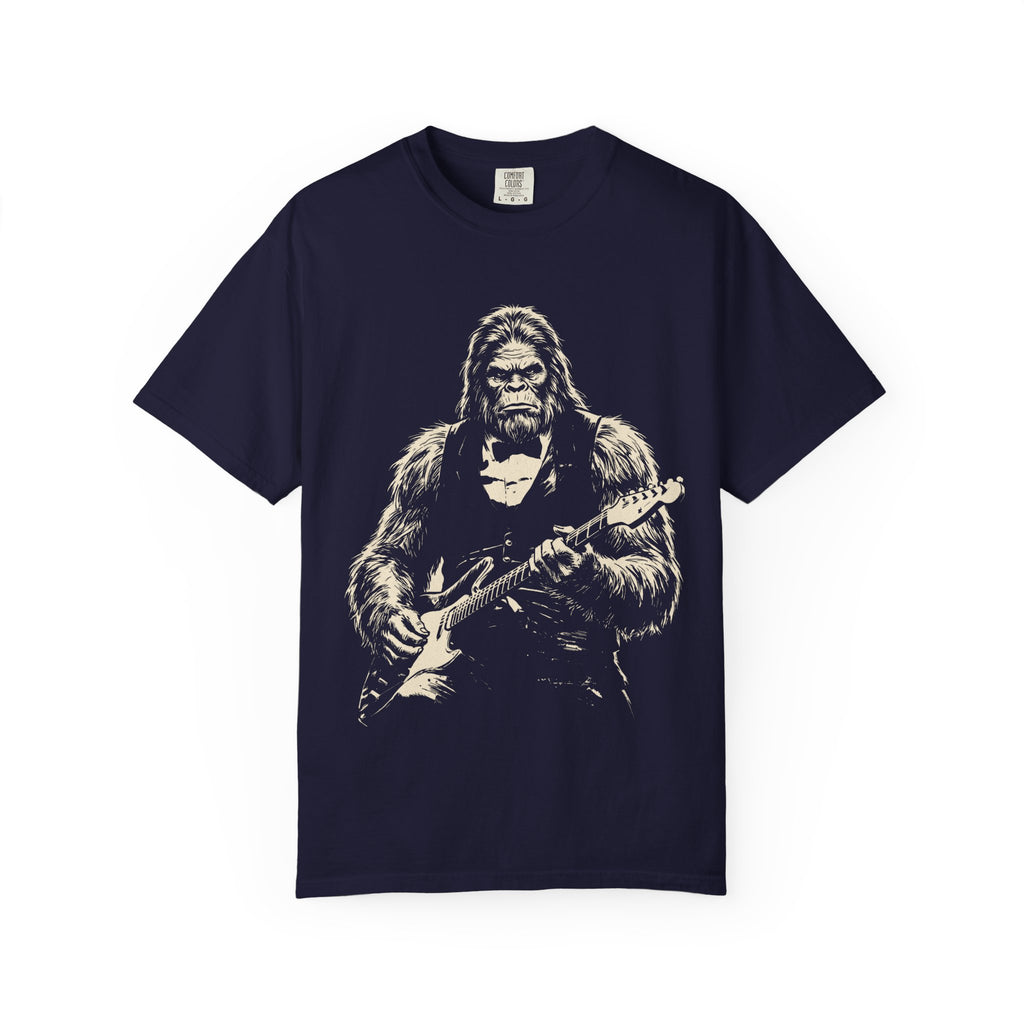 Sasquatch Guitar T-Shirt — Vintage Rock Bigfoot Graphic Tee