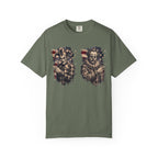 Creepy Clown Duo T‑Shirt — Vintage American Flag Horror Tee
