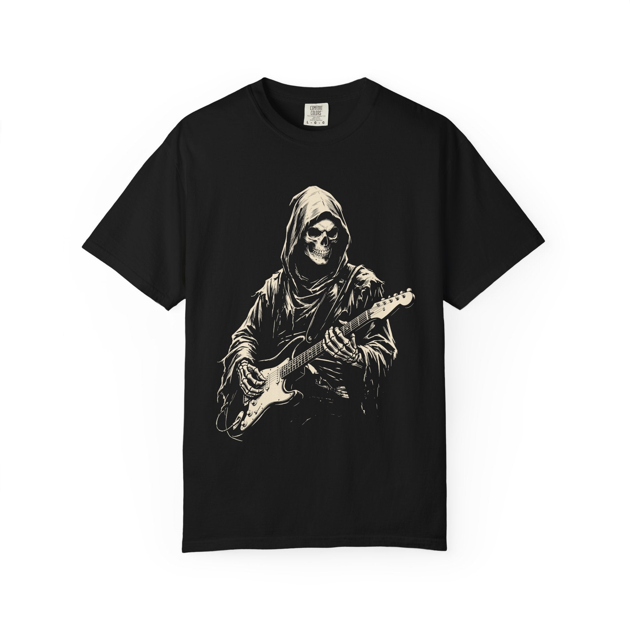 Reaper Guitarist Graphic T-Shirt — Dark Rock Music Tee