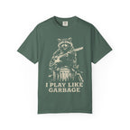 I Play Like Garbage Raccoon Guitar T-Shirt — Funny Musician Tee