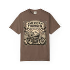 American Thunder Motorcycle T-Shirt — Born Loud, Built Free Vintage Biker Tee
