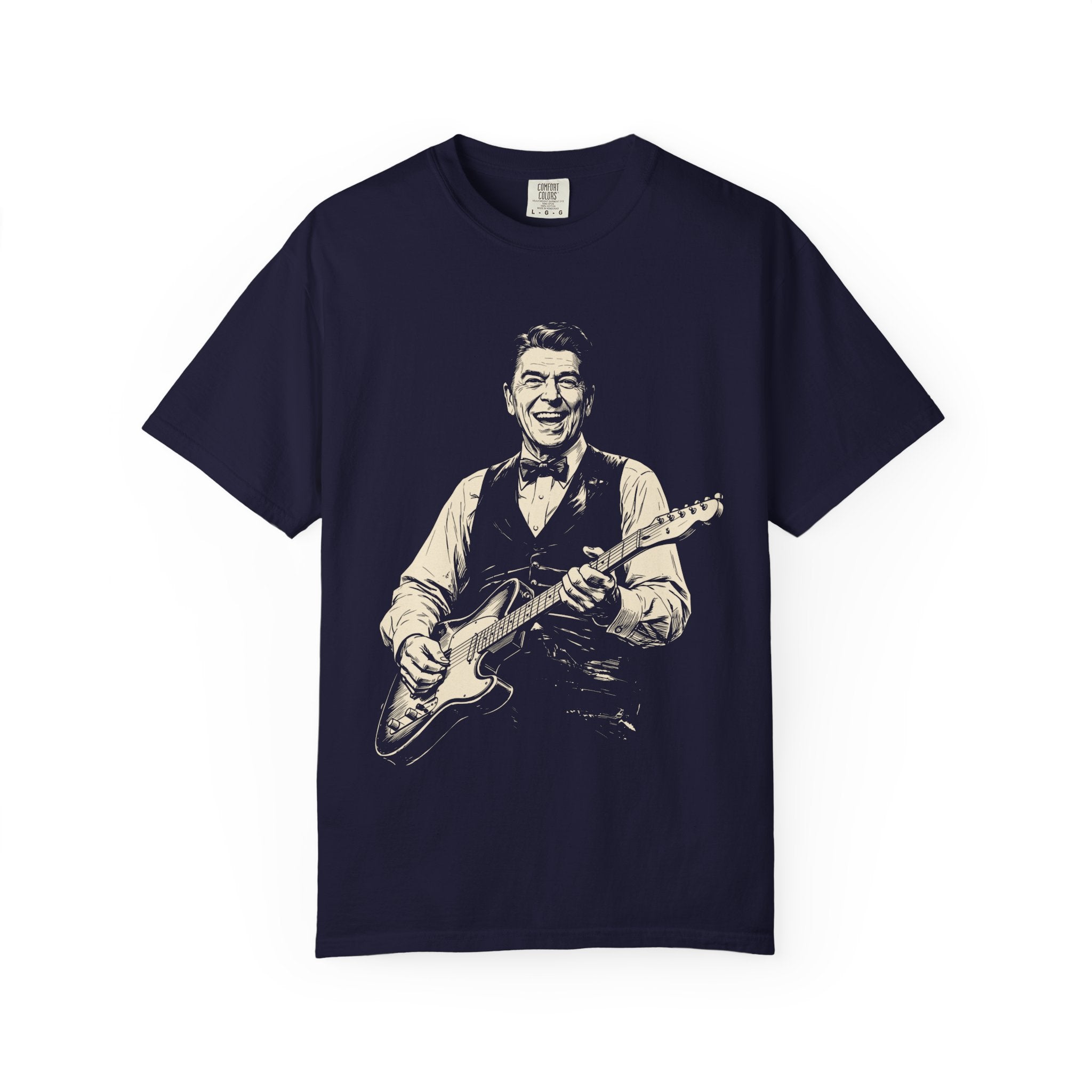 Vintage Guitarist T-Shirt — Retro Musician Portrait Tee