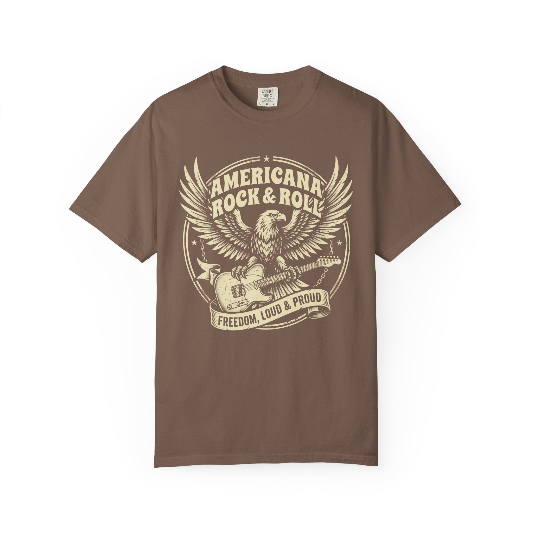 Americana Rock & Roll Eagle T-Shirt — "Freedom, Loud & Proud"