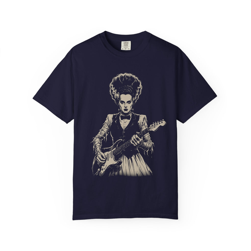 Retro Bride of Frankenstein Guitar Tee