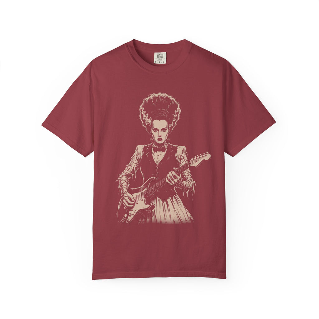 Retro Bride of Frankenstein Guitar Tee