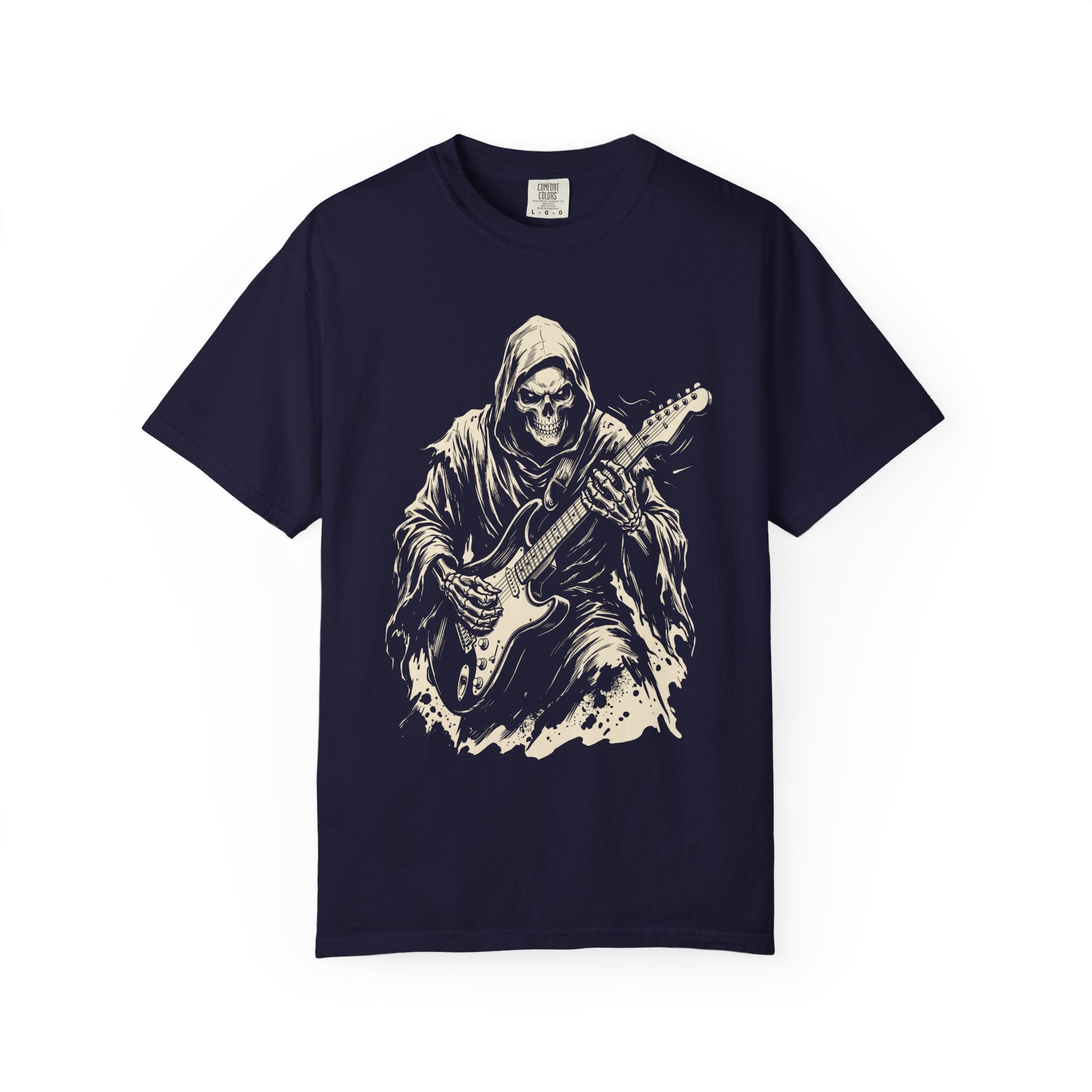 Copy of Guitar-Playing French Bulldog T-Shirt – Vintage Rock Music Tee