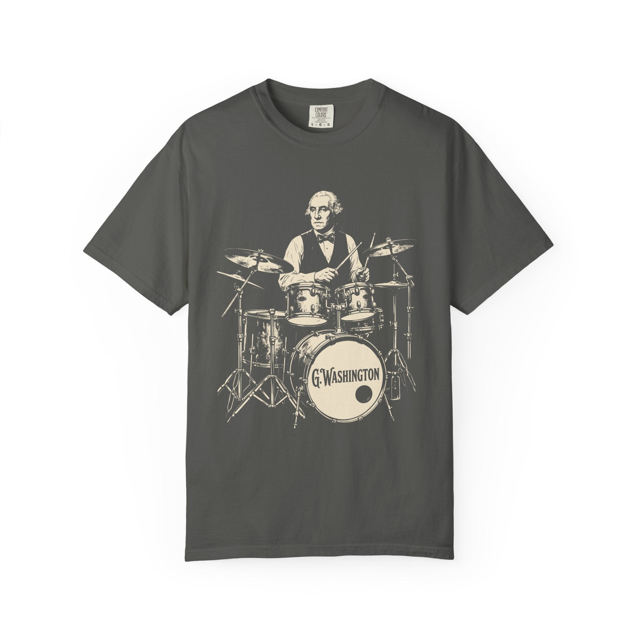 George Washington Drummer T-Shirt — Vintage Patriotic Band Tee