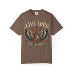 Live Loud Guitar T-Shirt — Rhythm & Rebellion Rock Tee