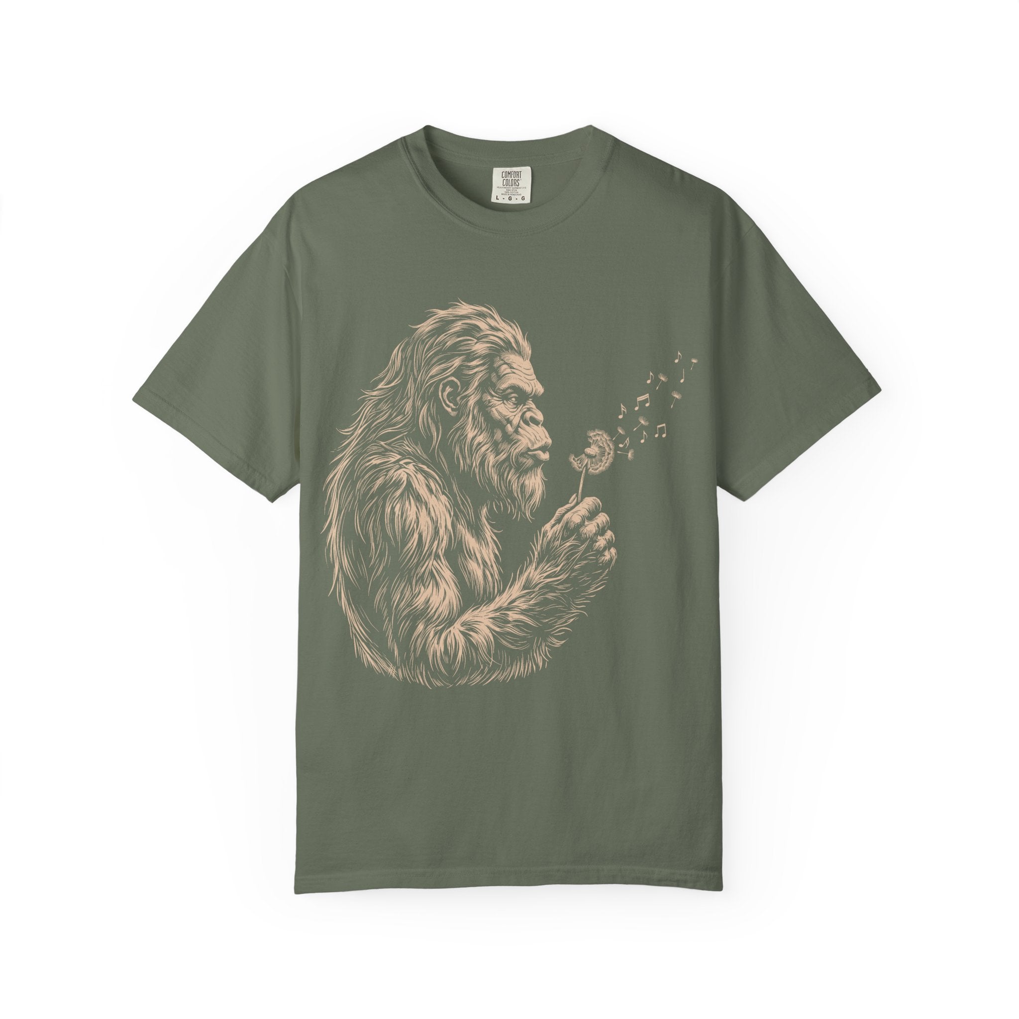 Bigfoot Dandelion T-Shirt — Gentle Sasquatch Graphic Tee