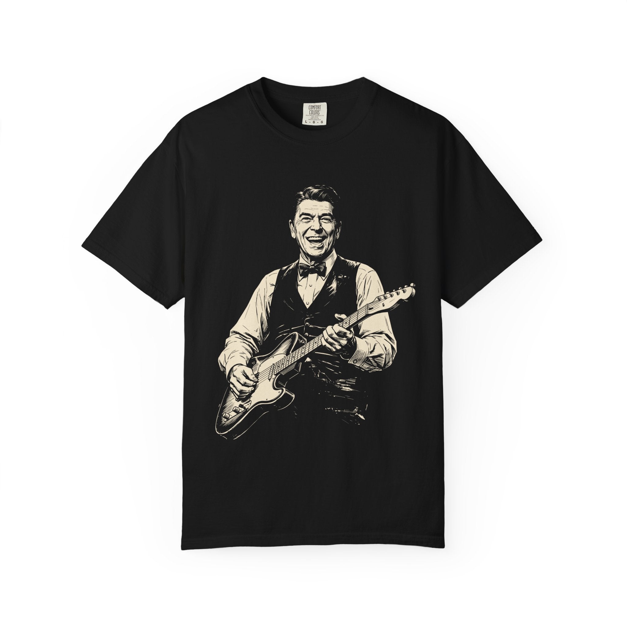 Vintage Guitarist T-Shirt — Retro Musician Portrait Tee