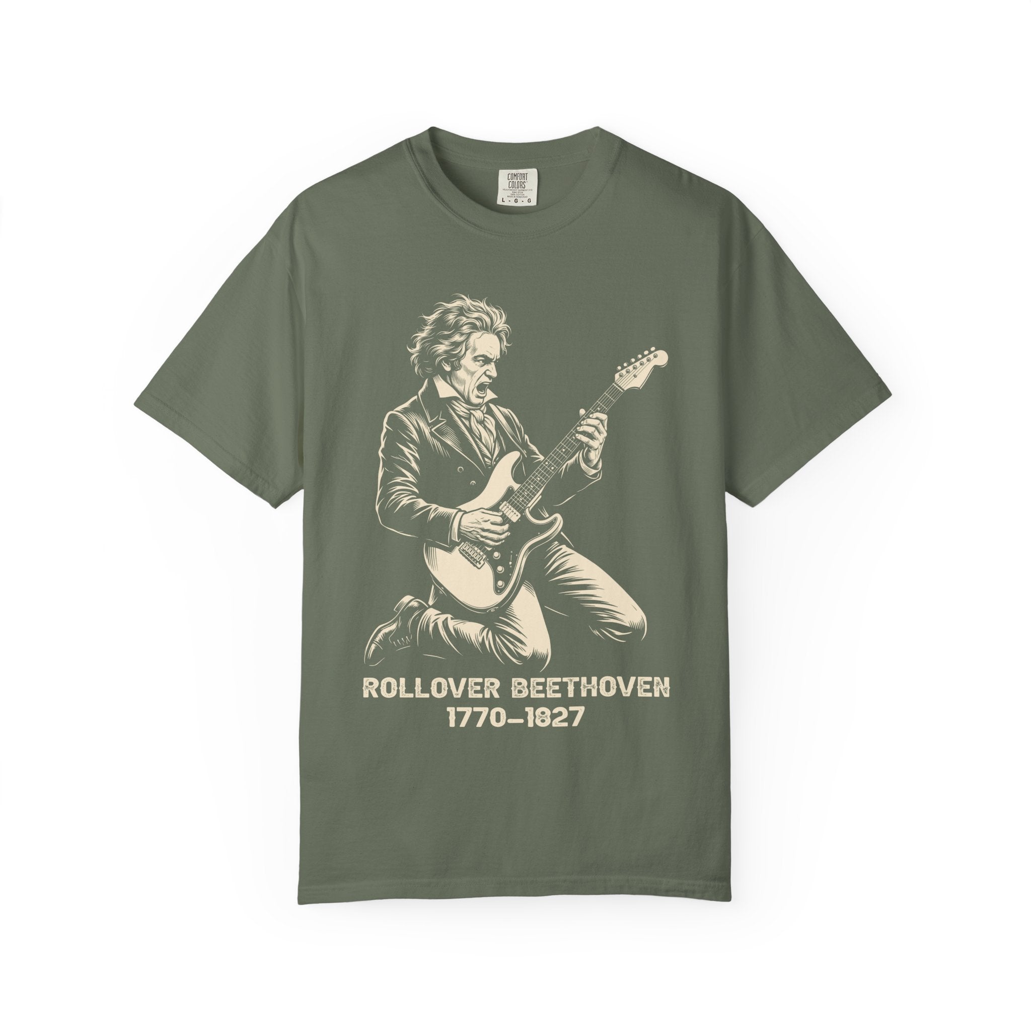 Beethoven Guitar Tee Vintage Rock Music T‑Shirt