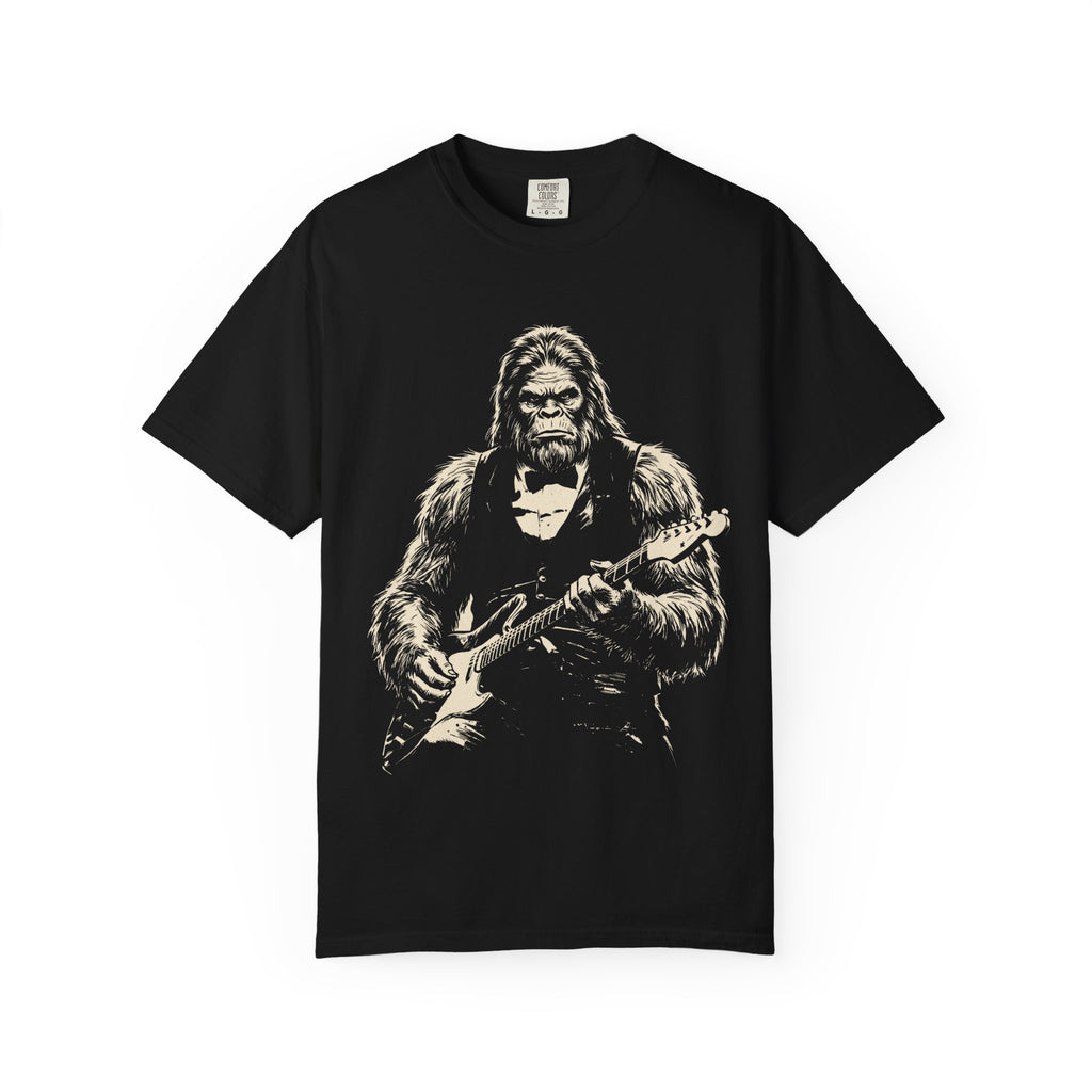 Sasquatch Guitar T-Shirt — Vintage Rock Bigfoot Graphic Tee