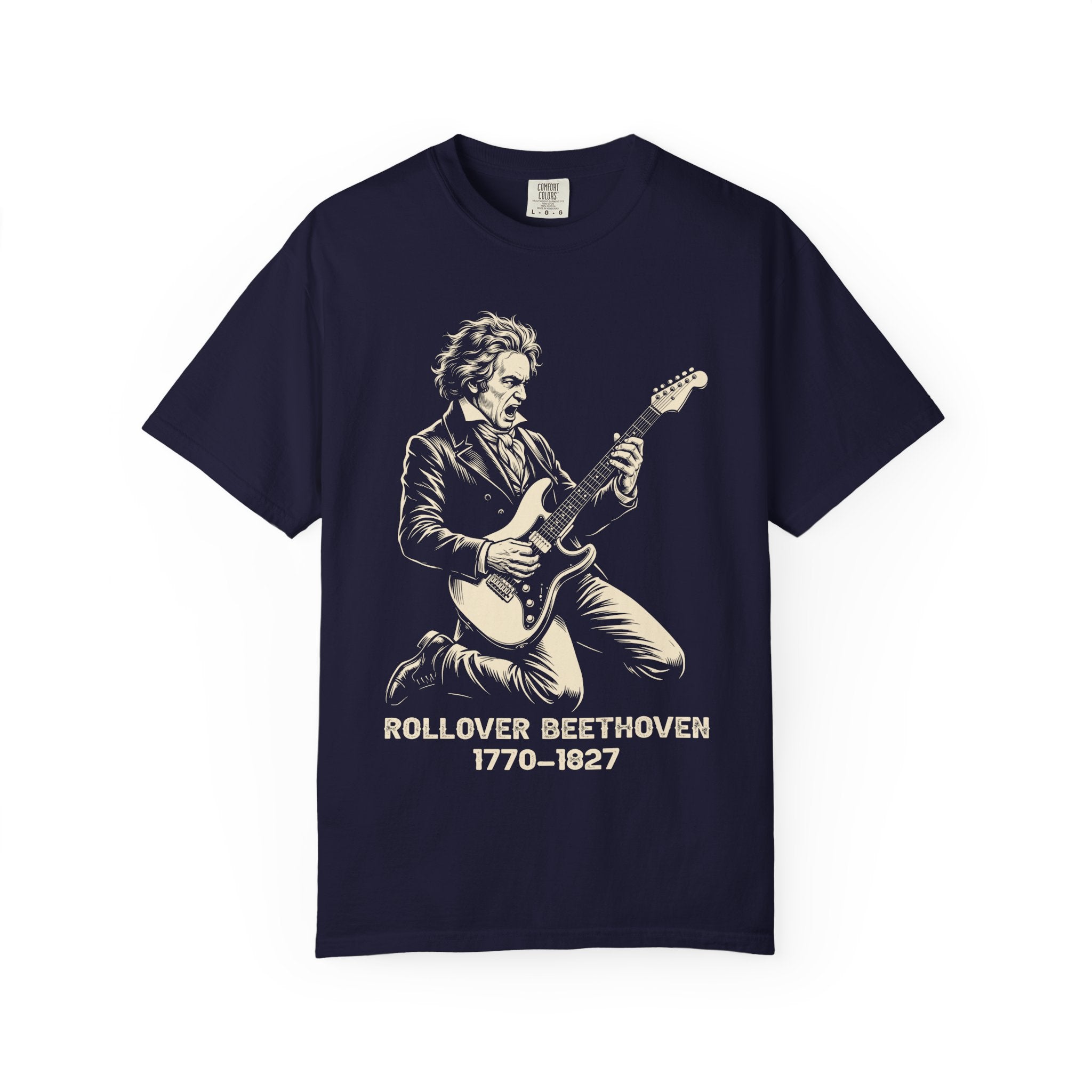 Beethoven Guitar Tee Vintage Rock Music T‑Shirt