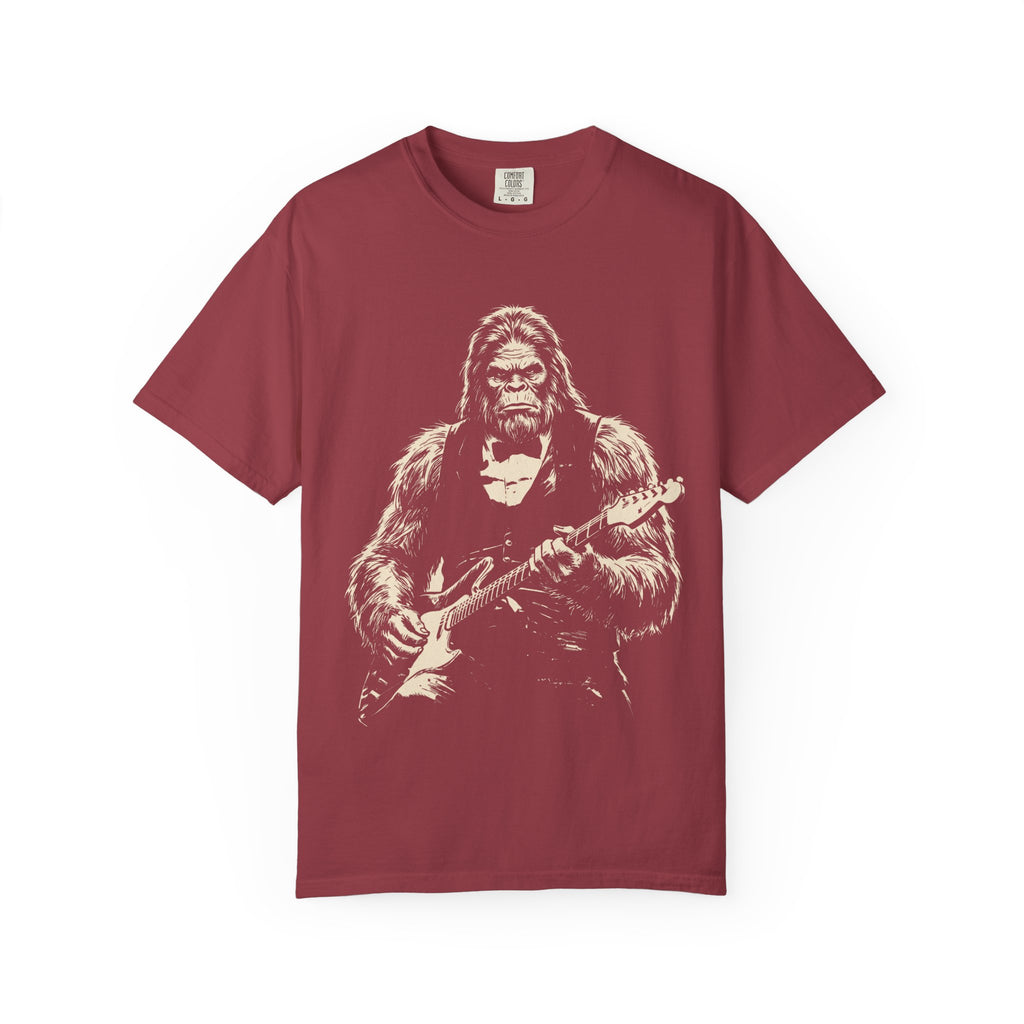 Sasquatch Guitar T-Shirt — Vintage Rock Bigfoot Graphic Tee
