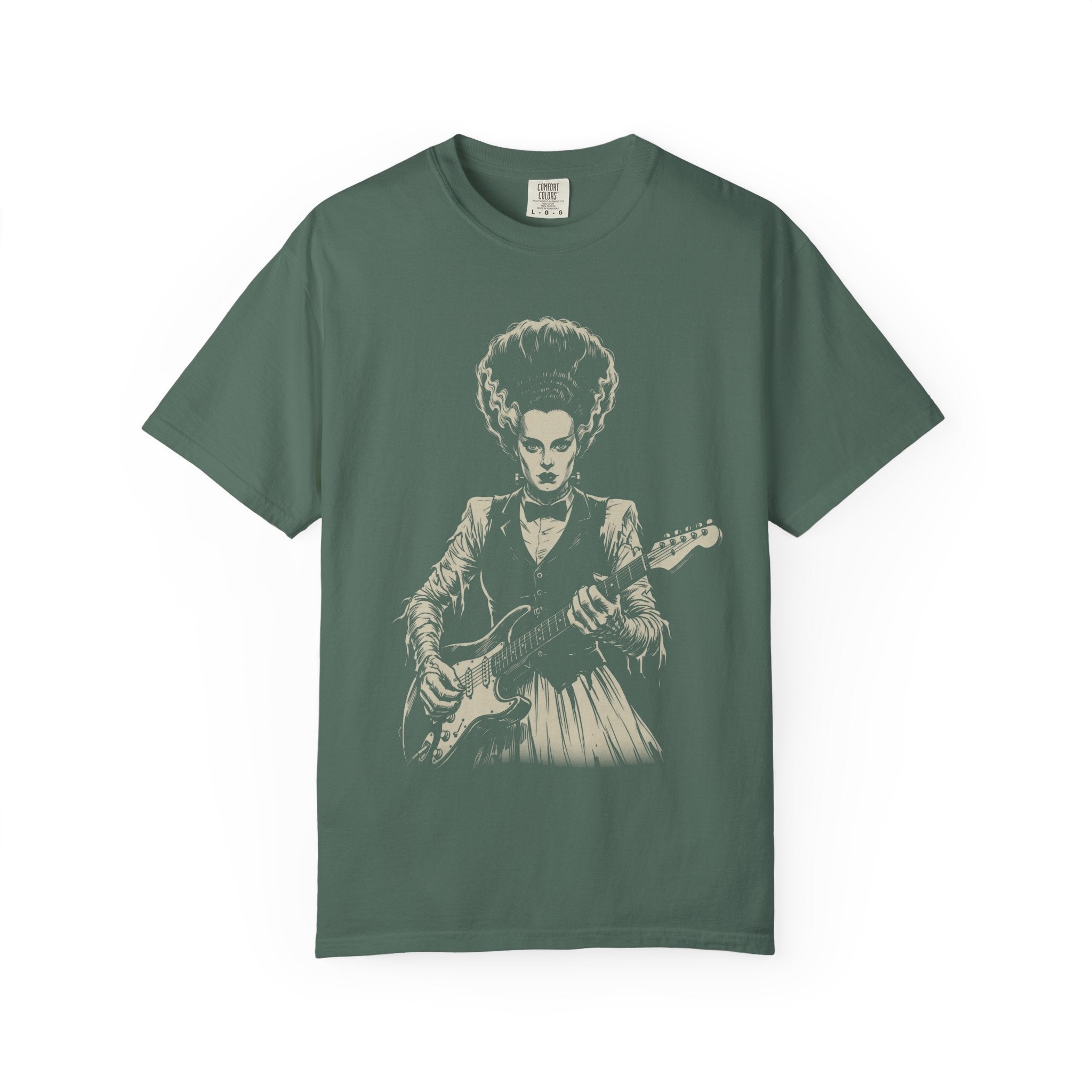 Retro Bride of Frankenstein Guitar Tee
