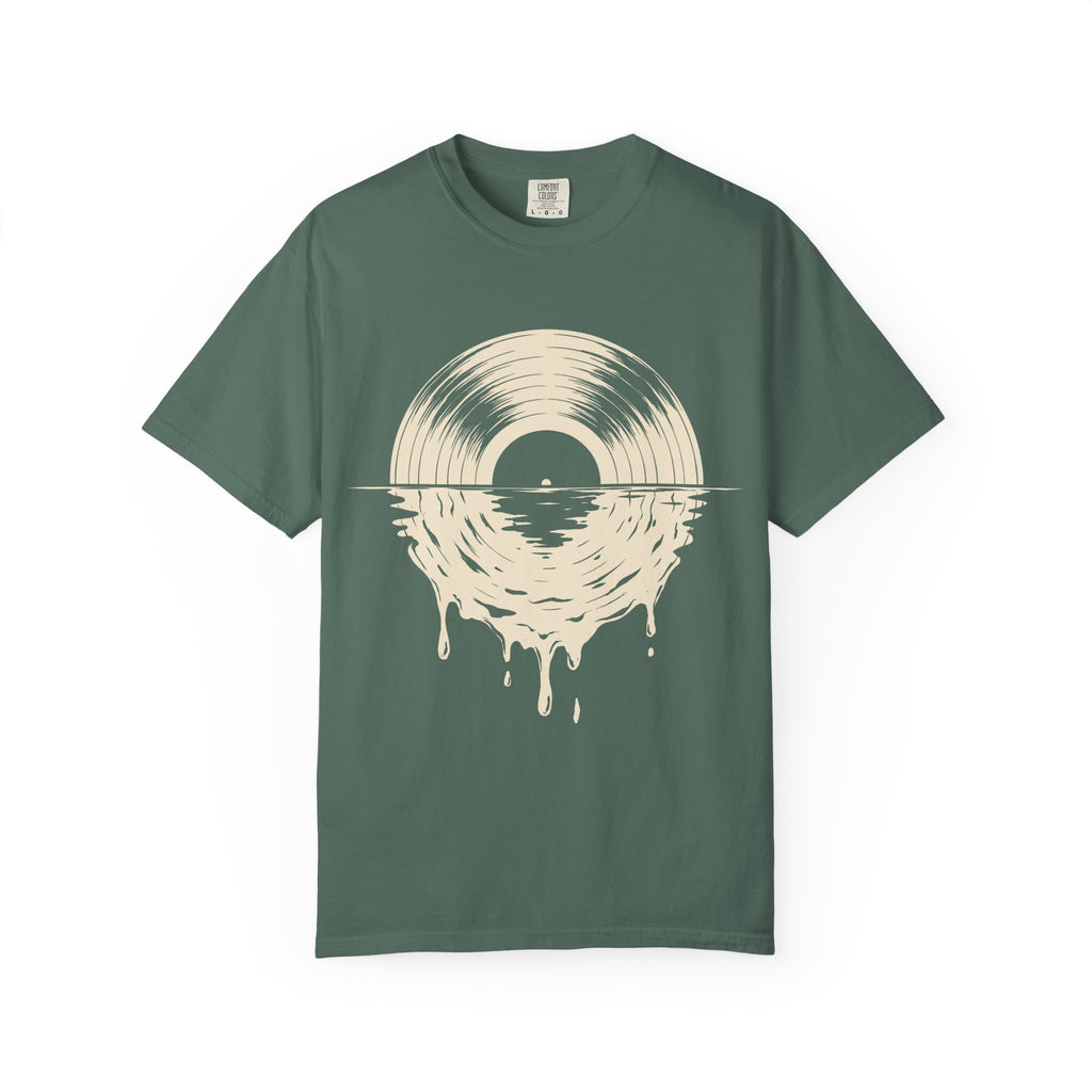 Vinyl Sunset T-Shirt — Melting Record Graphic Tee