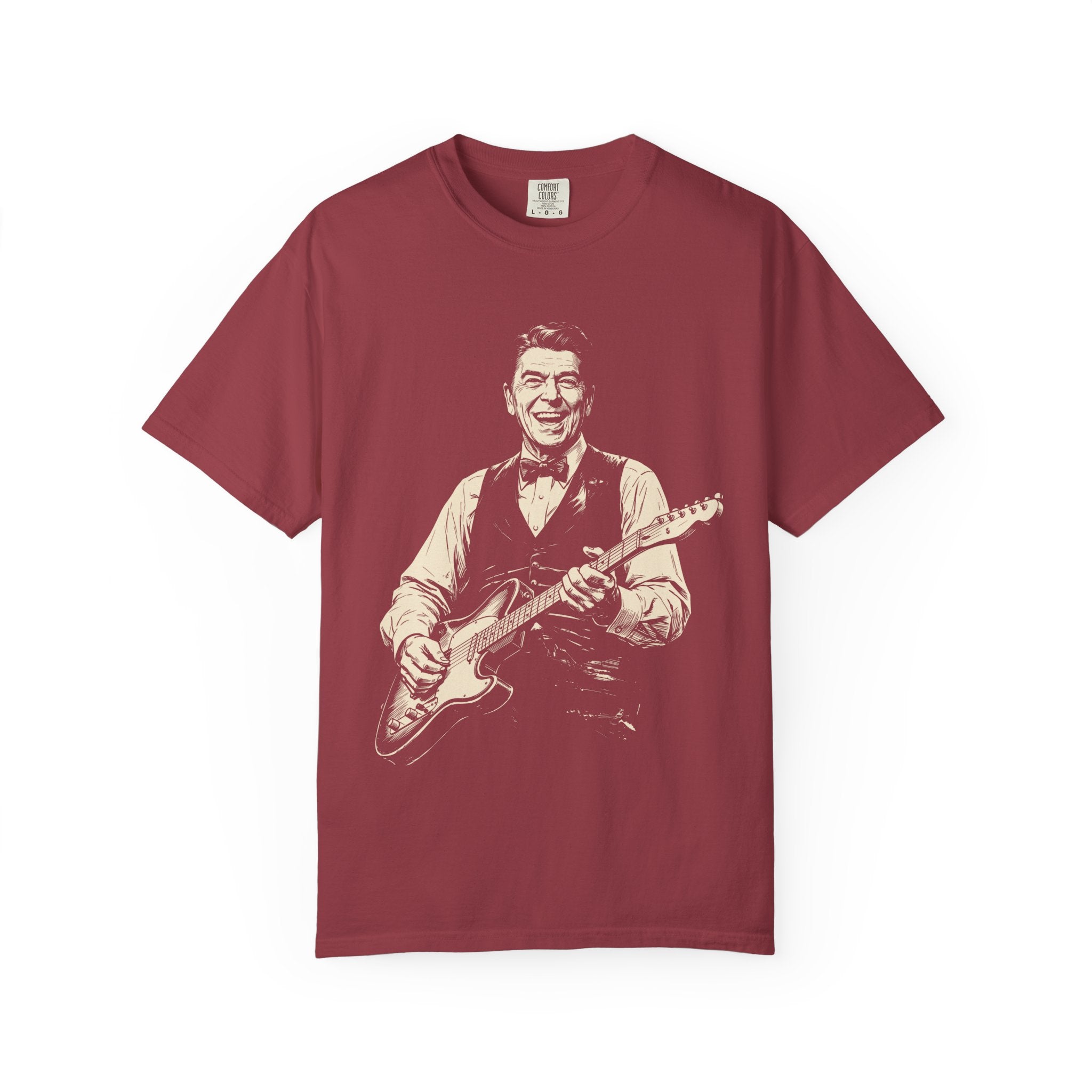Vintage Guitarist T-Shirt — Retro Musician Portrait Tee