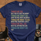 T-Shirt — 'Things We Did' Lyric Graphic Tee