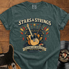 Stars & Strings Guitar T-Shirt — Rhythm and Rebellion Vintage Music Tee