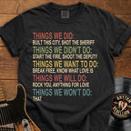 Typography Tee (Things We Did / Won't Do)