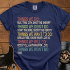 Typography Tee (Things We Did / Won't Do)