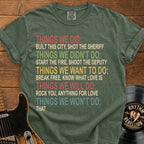 Typography Tee (Things We Did / Won't Do)