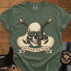 Guitar Skull T-Shirt — "Live to Play, Play to Live" Rock Music Tee