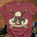 Guitar Skull T-Shirt — "Live to Play, Play to Live" Rock Music Tee