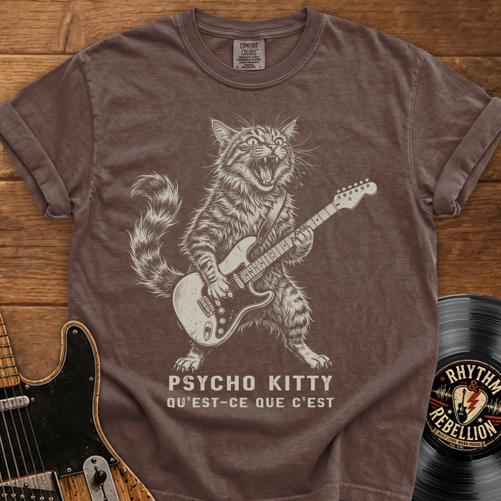 Psycho Kitty Guitar Tee