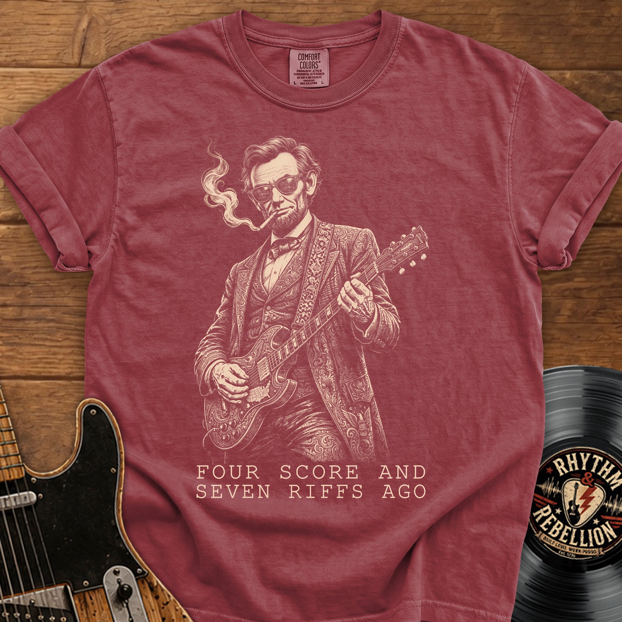 Four Score and Seven Riffs Ago' Guitar Lincoln