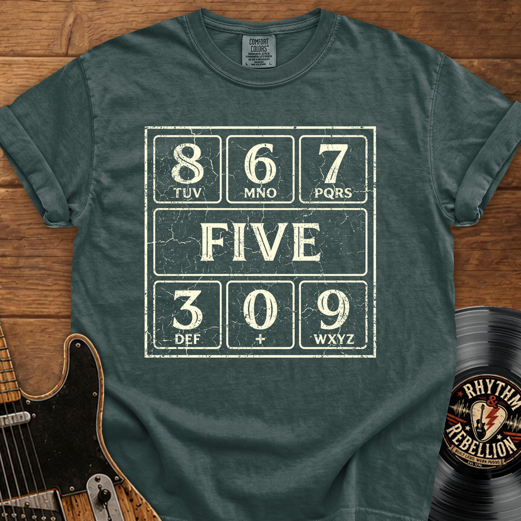 Vintage Telephone '867 FIVE' Graphic T-Shirt