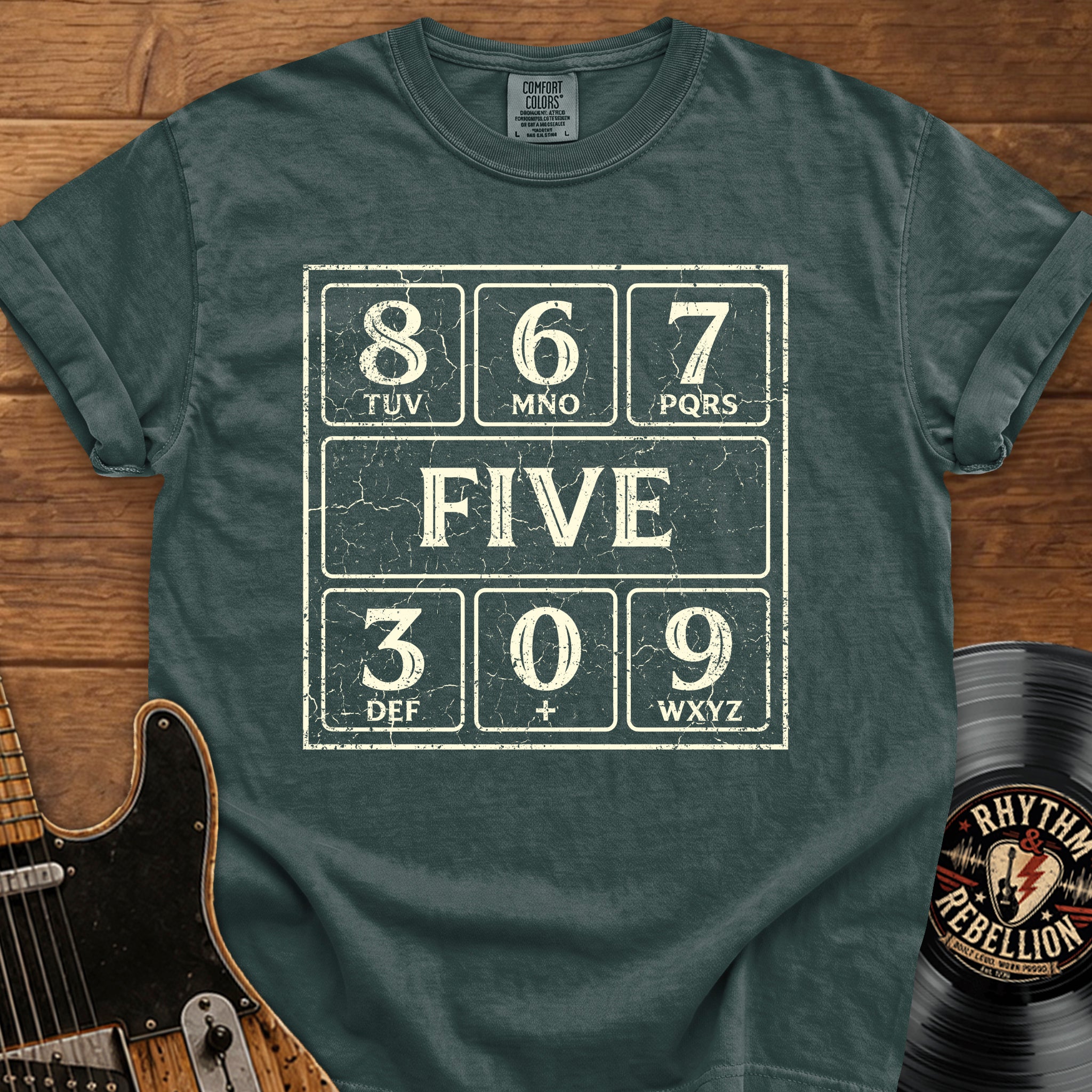 Vintage Telephone '867 FIVE' Graphic T-Shirt