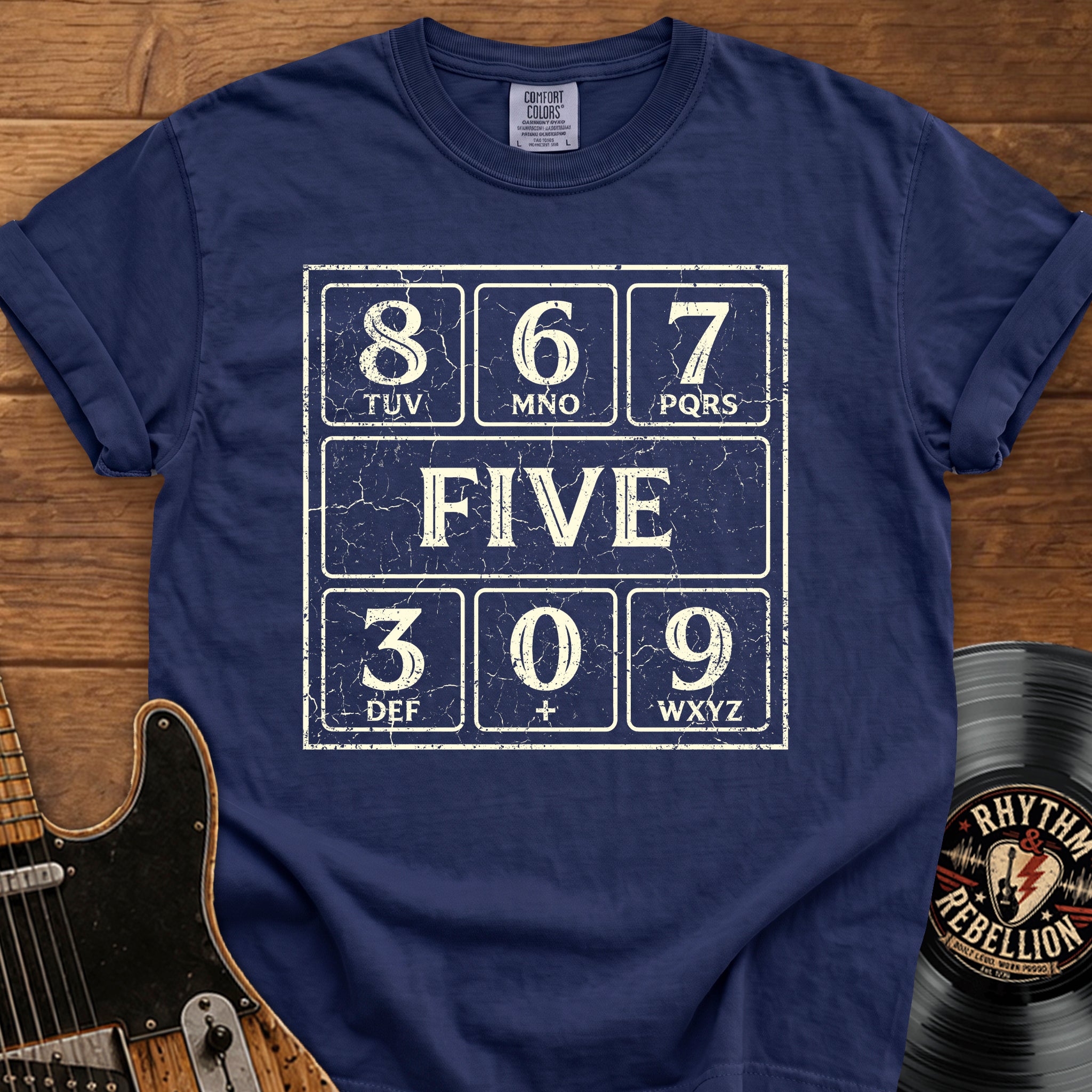 Vintage Telephone '867 FIVE' Graphic T-Shirt
