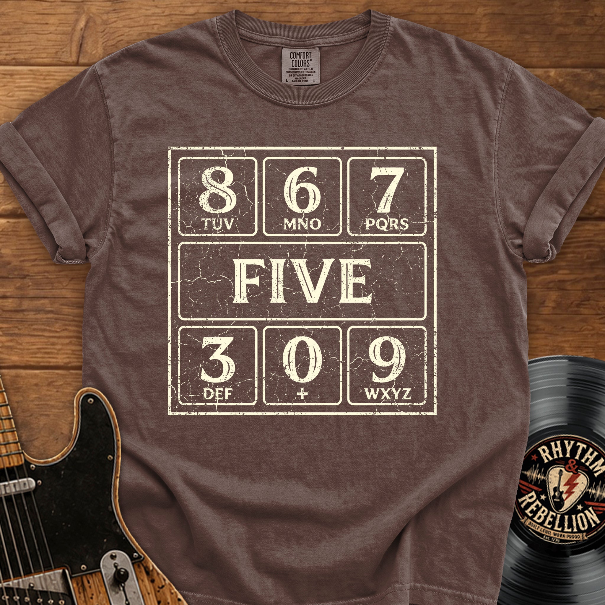 Vintage Telephone '867 FIVE' Graphic T-Shirt
