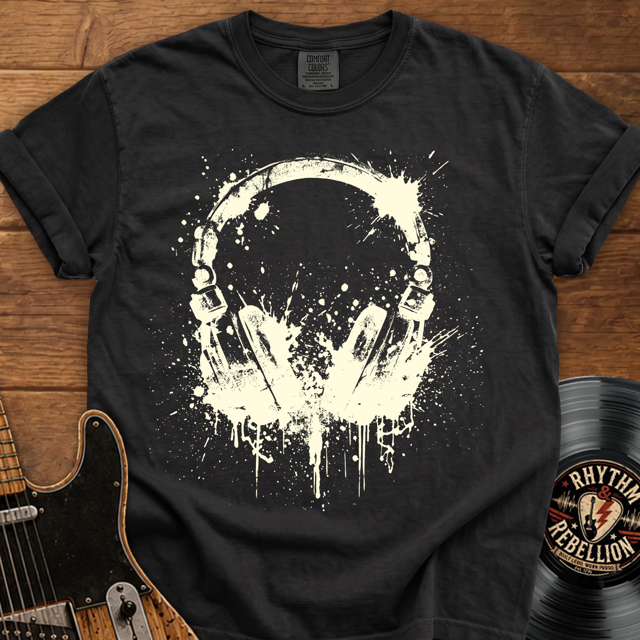 Headphone Splash T-Shirt – Music Lover Graphic Tee