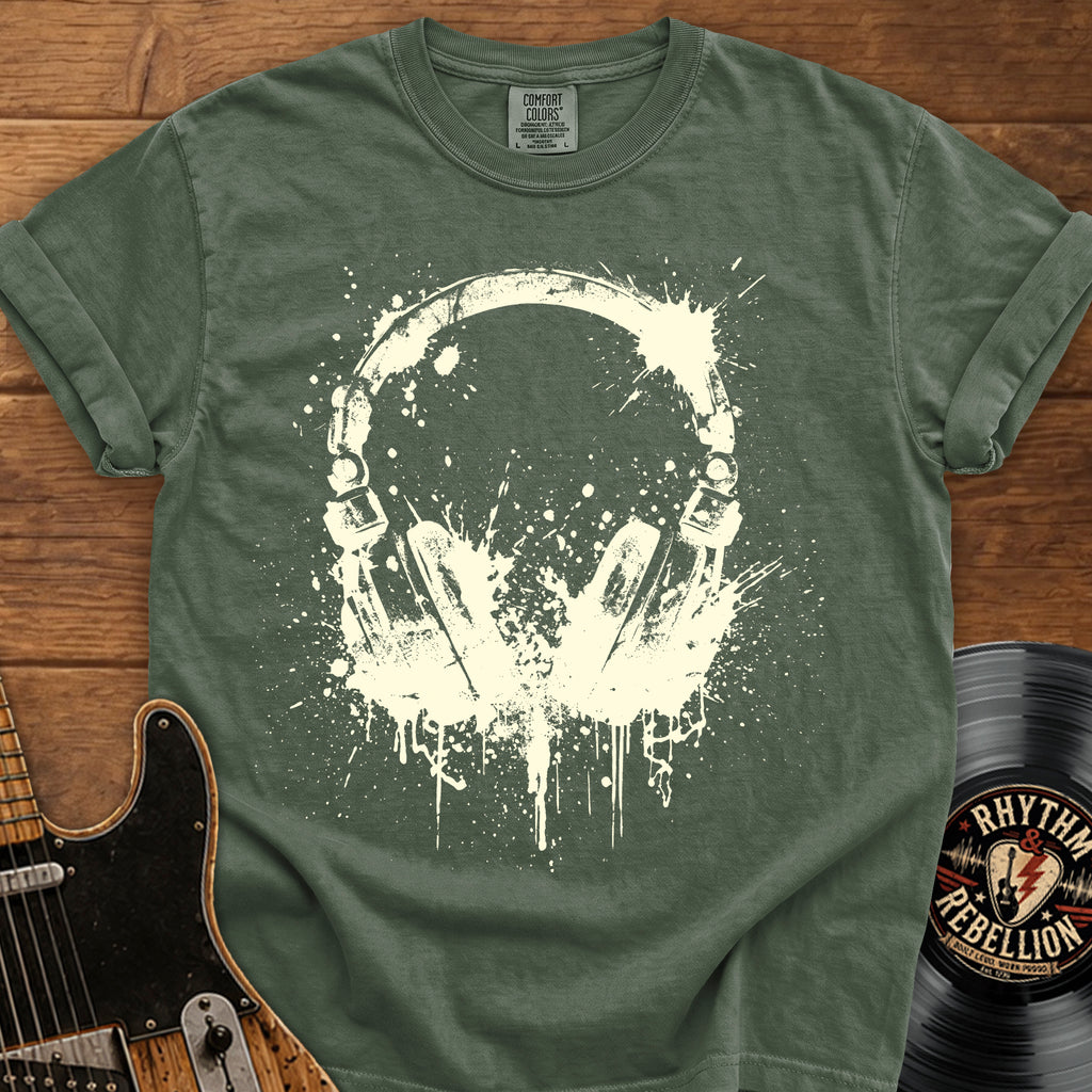Headphone Splash T-Shirt – Music Lover Graphic Tee