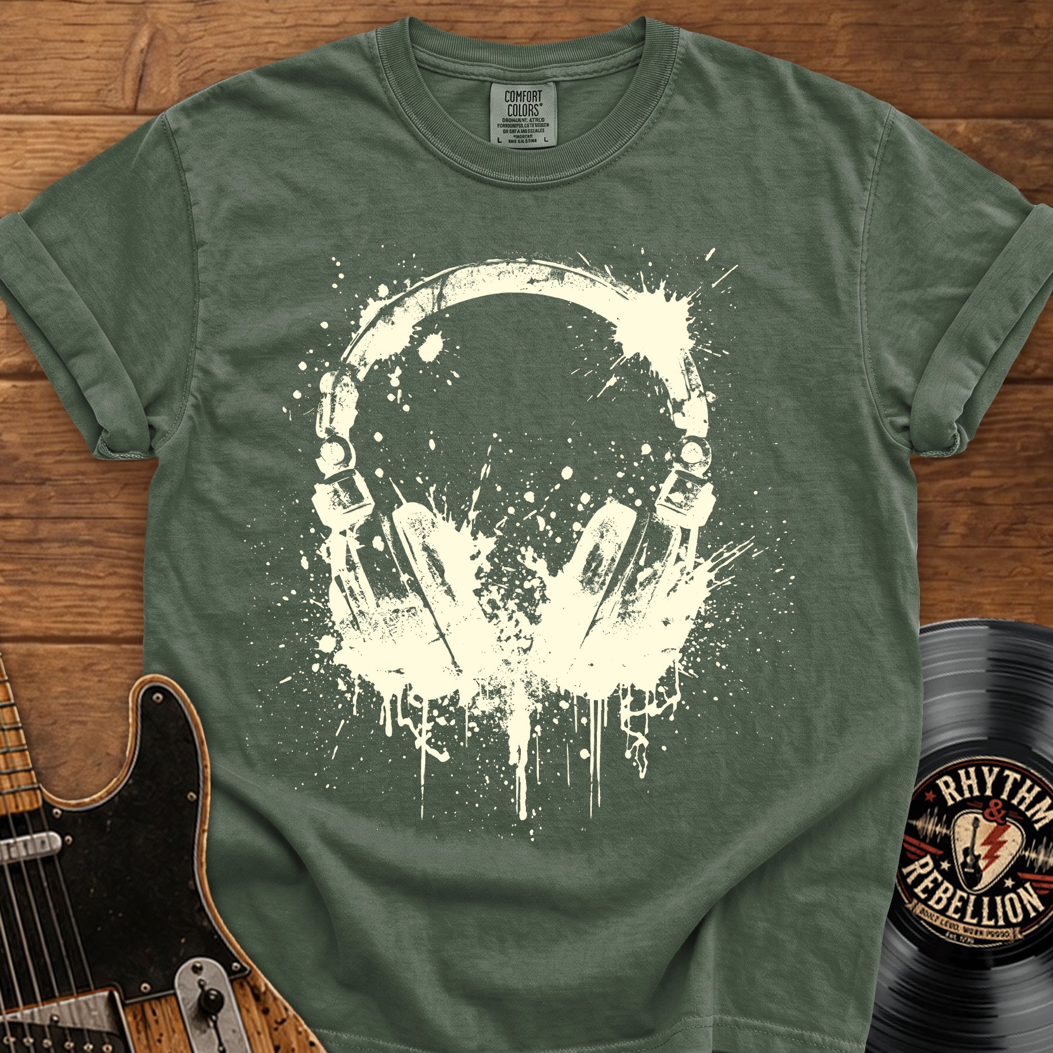 Headphone Splash T-Shirt – Music Lover Graphic Tee
