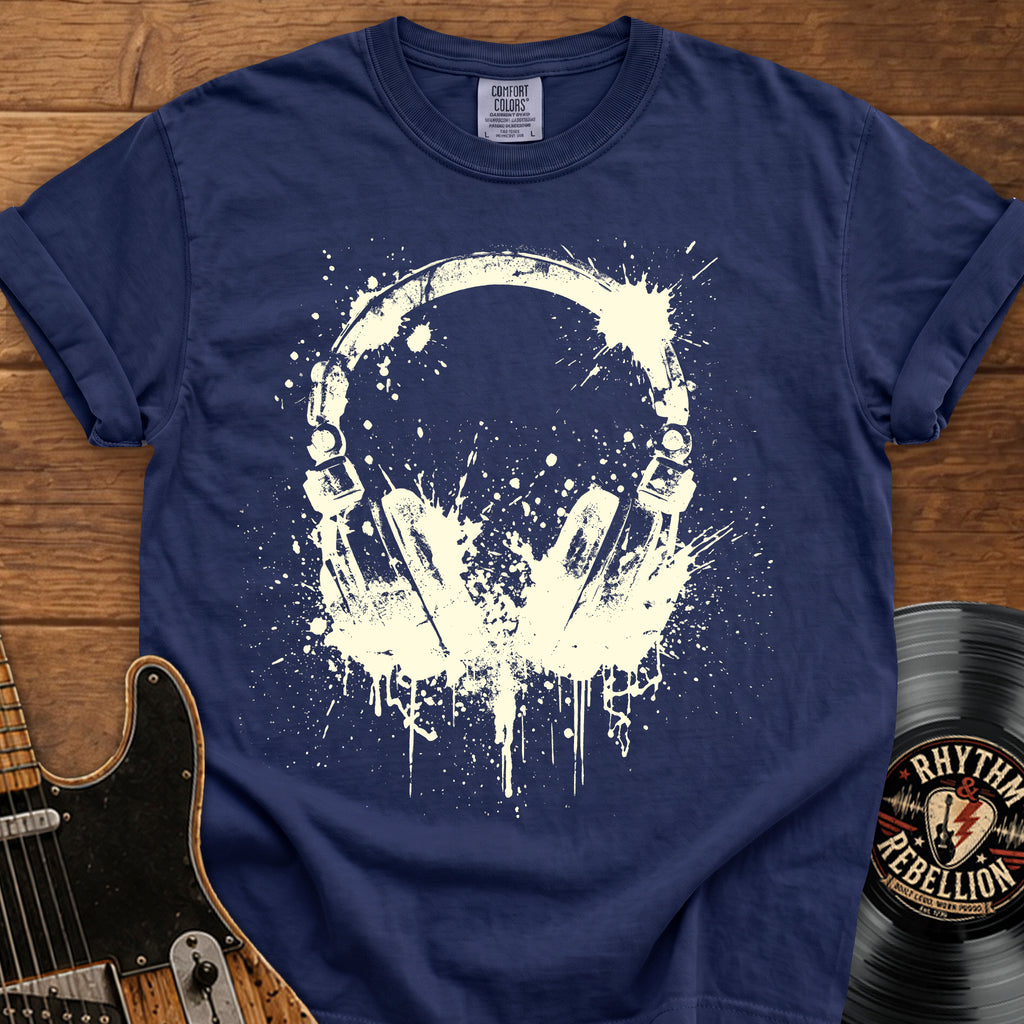 Headphone Splash T-Shirt – Music Lover Graphic Tee