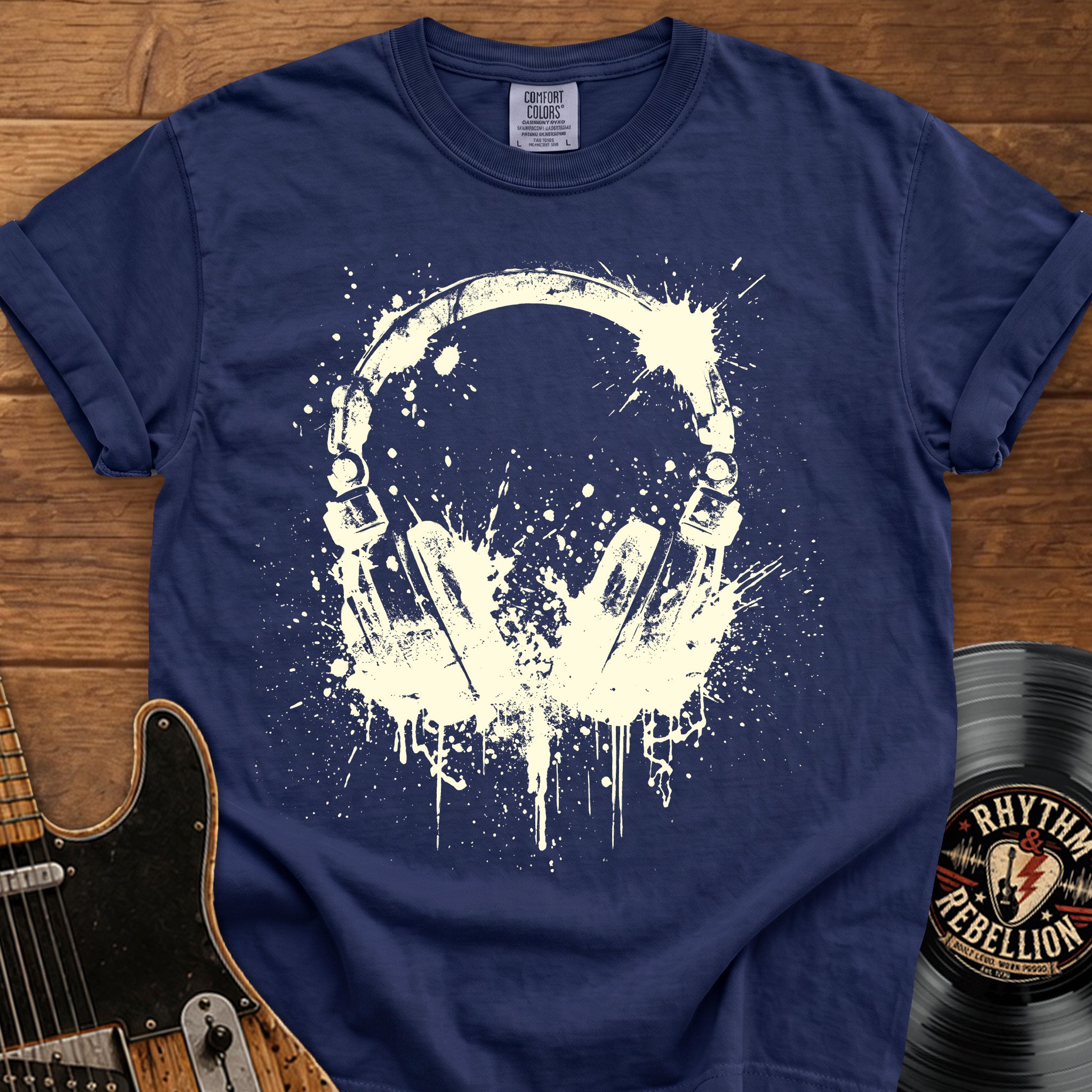 Headphone Splash T-Shirt – Music Lover Graphic Tee