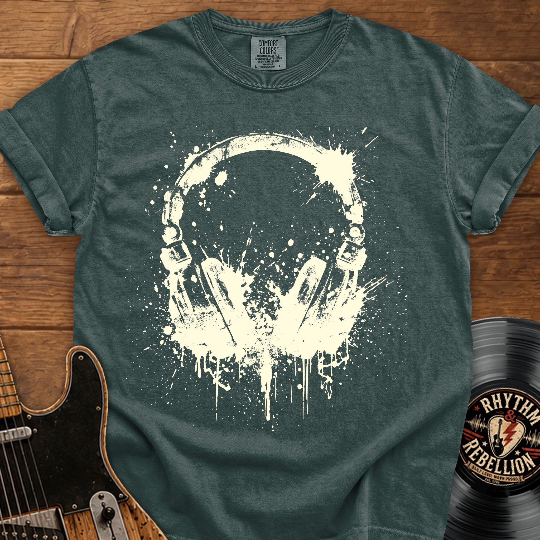 Headphone Splash T-Shirt – Music Lover Graphic Tee