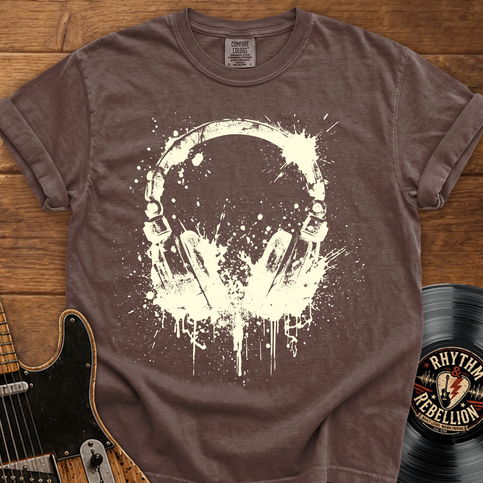 Headphone Splash T-Shirt – Music Lover Graphic Tee